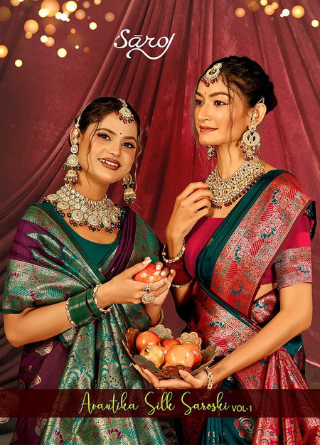 Avantika Silk Saroski Vol 1 By Saroj Silk Wedding Wear Saree Wholesale Online